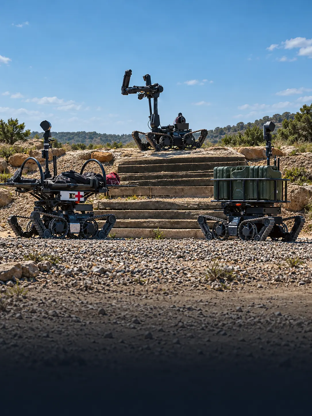 Robots terrestres para defensa y seguridad
