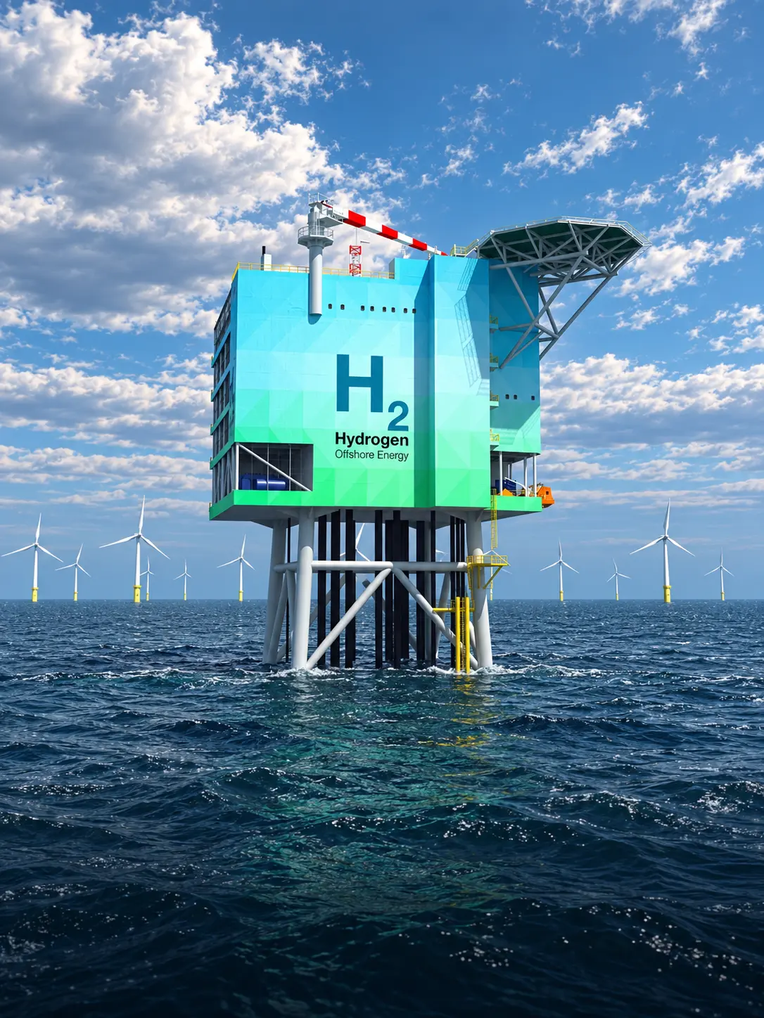 Plataforma flotante de producción de hidrógeno