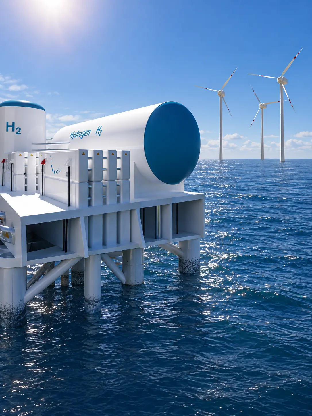 Sistema de hidrógeno a gran escala